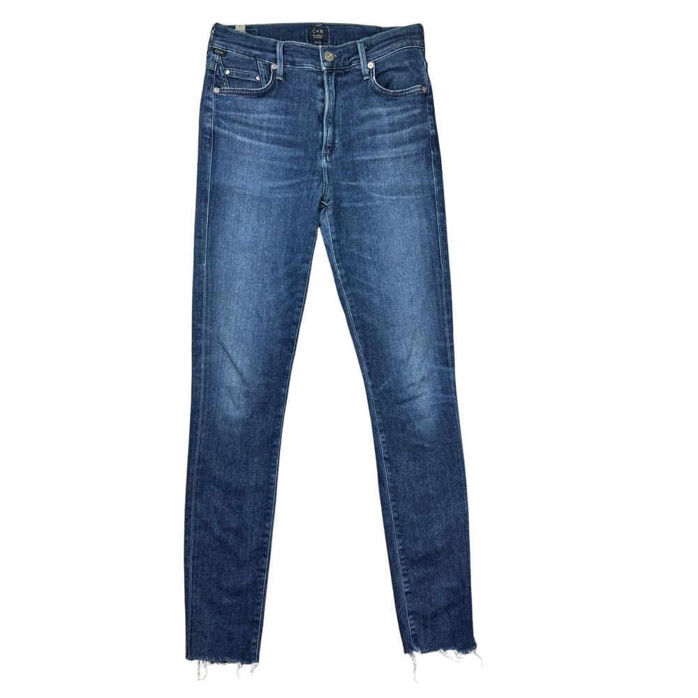 Citizens of Humanity Jeans Women's 27 Rocket High Rise Skinny Distressed Hem COH